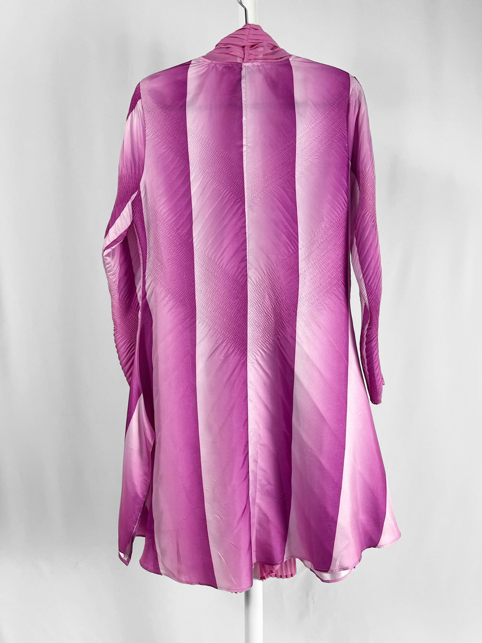 Y2K Pleated Long Sleeve Dress, Size M