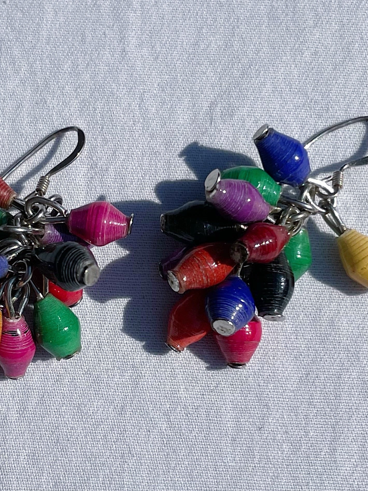 Vintage Rainbow Bead Earrings