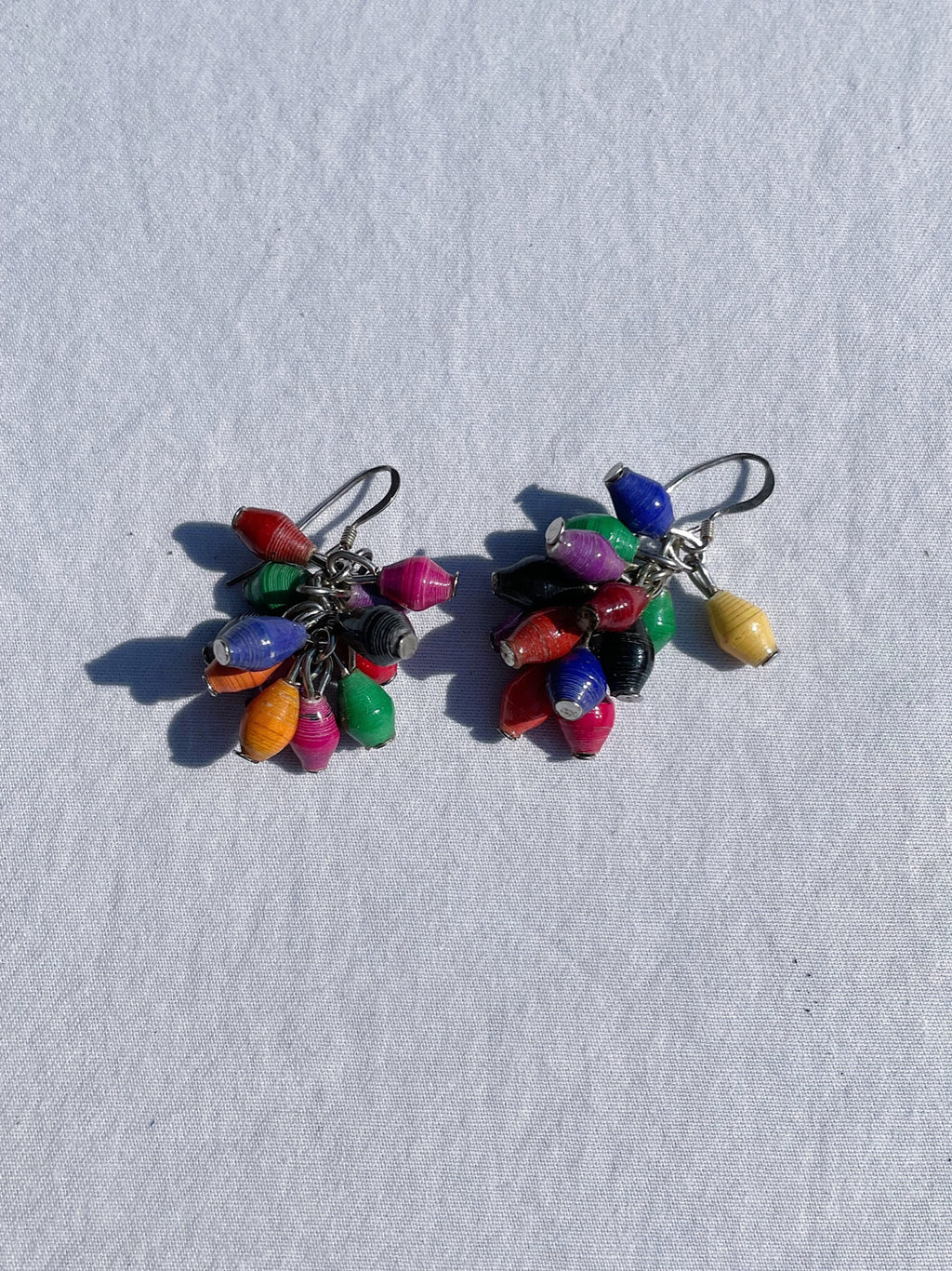Vintage Rainbow Bead Earrings
